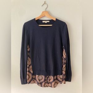 LOFT Layered Look Sweater/Top, Size Small